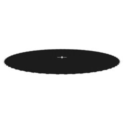vidaXL Hoppematte stoff svart for 3,66 m rund trampoline