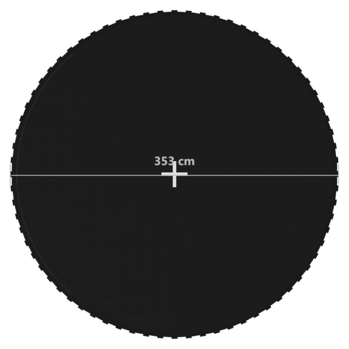 vidaXL Hoppematte stoff svart for 3,96 m rund trampoline