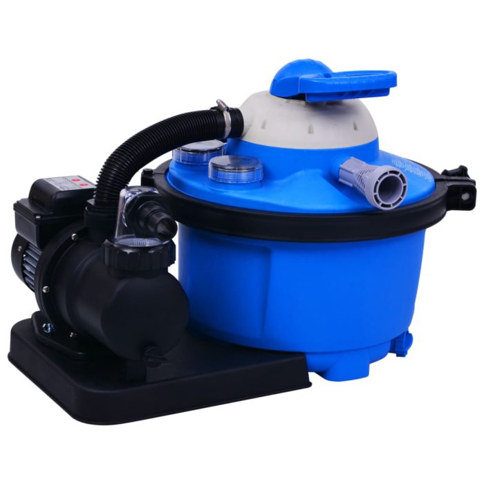 vidaXL Sandfilterpumpe med timer 450 W 25 L