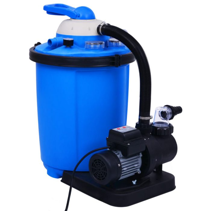 vidaXL Sandfilterpumpe med timer 550 W 50 L