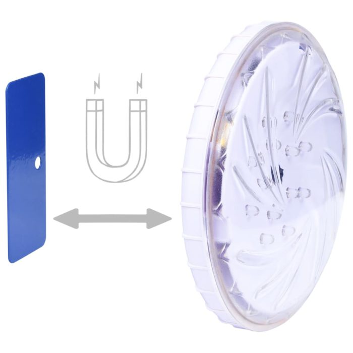 vidaXL Nedsenkbar flytende LED-bassenglampe med fjernkontroll hvit