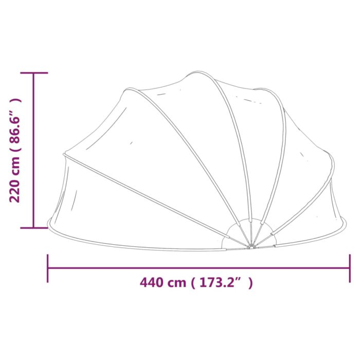 vidaXL Bassengtelt 440×220 cm