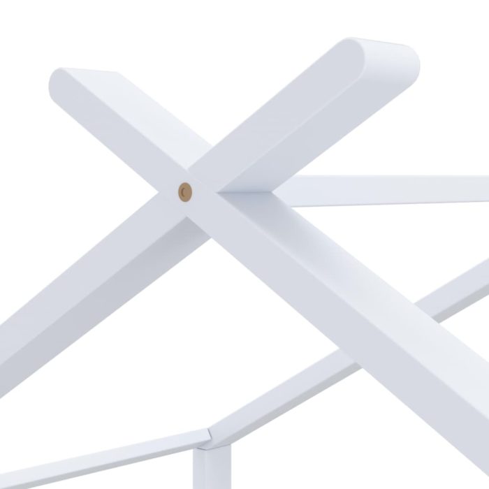 vidaXL Sengeramme for barn heltre furu hvit 70×140 cm