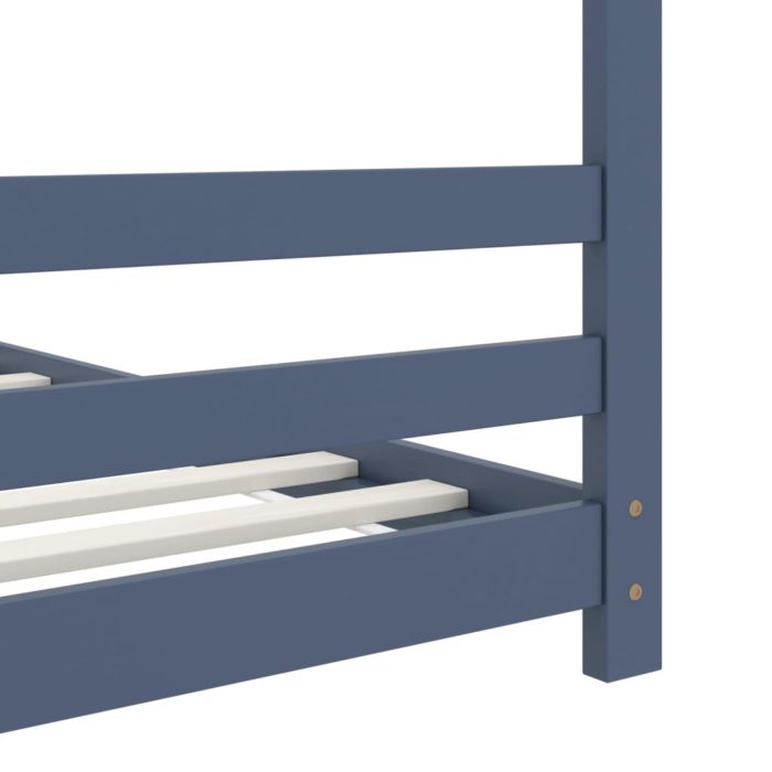 vidaXL Sengeramme for barn heltre furu grå 80×160 cm