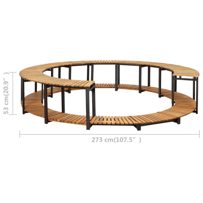 vidaXL Bassengkant 273×53 cm heltre akasie