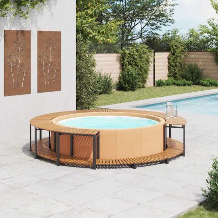 vidaXL Bassengkant 273×53 cm heltre akasie