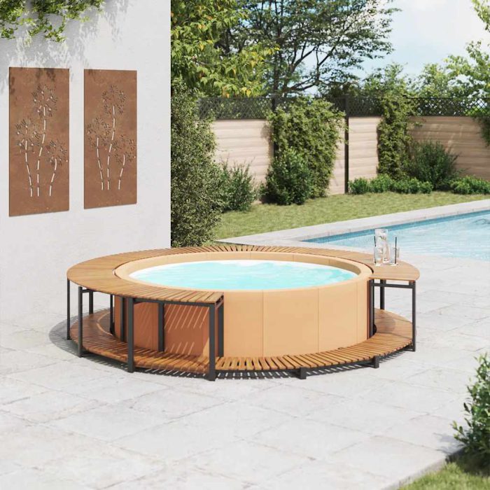 vidaXL Bassengkant 273×53 cm heltre akasie