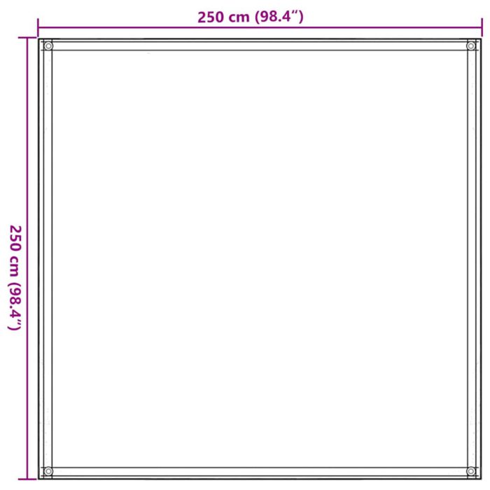 vidaXL Teltteppe 250×250 cm antrasitt HDPE