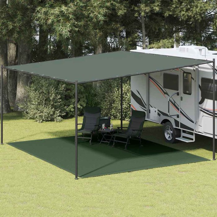 vidaXL Teltteppe 400×500 cm mørkegrønn HDPE