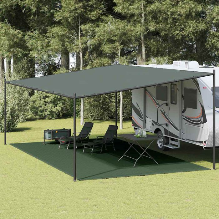 vidaXL Teltteppe 400×700 cm mørkegrønn HDPE