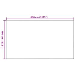 vidaXL Teltteppe 400×800 cm mørkegrønn HDPE