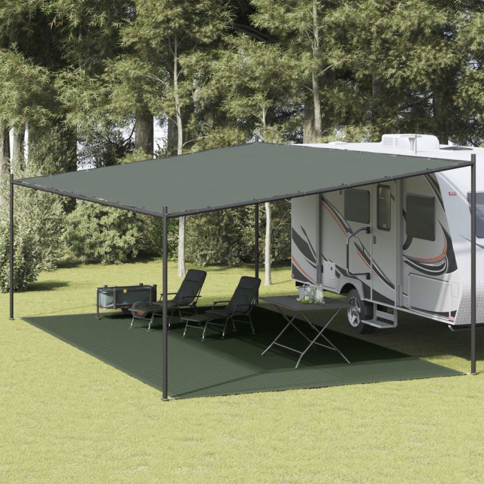 vidaXL Teltteppe 400×800 cm mørkegrønn HDPE