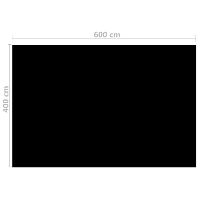 vidaXL Bassengtrekk rektangulært 600×400 cm PE svart