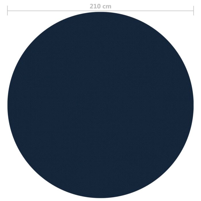 vidaXL Flytende solarduk til basseng PE 210 cm svart og blå
