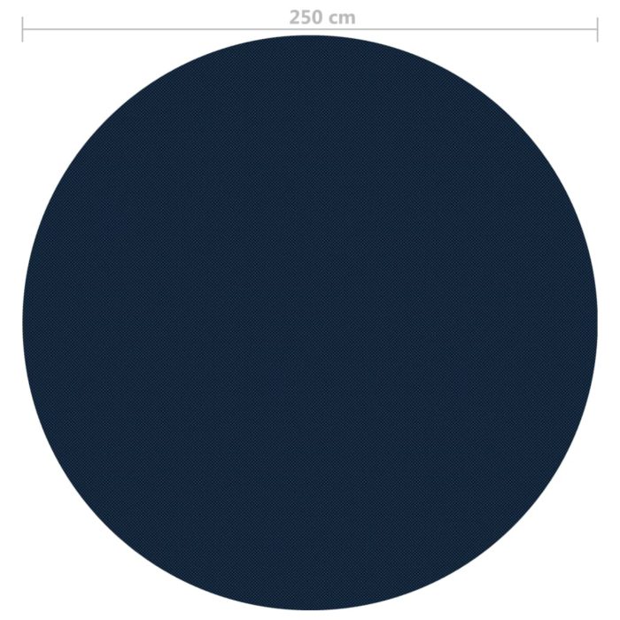 vidaXL Flytende solarduk til basseng PE 250 cm svart og blå