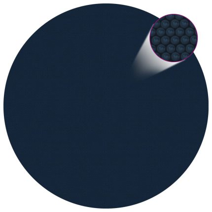 vidaXL Flytende solarduk til basseng PE 300 cm svart og blå