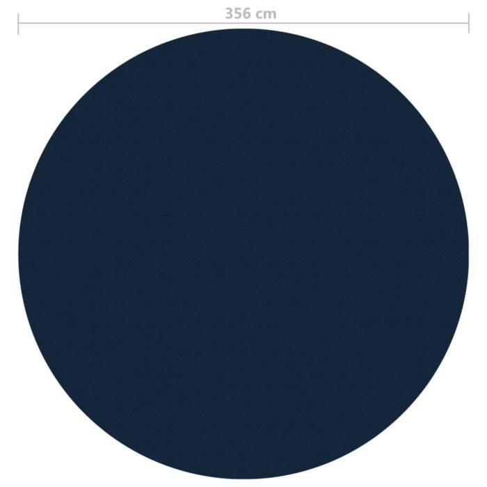 vidaXL Flytende solarduk til basseng PE 356 cm svart og blå