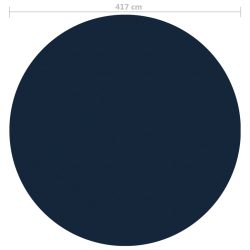 vidaXL Flytende solarduk til basseng PE 417 cm svart og blå