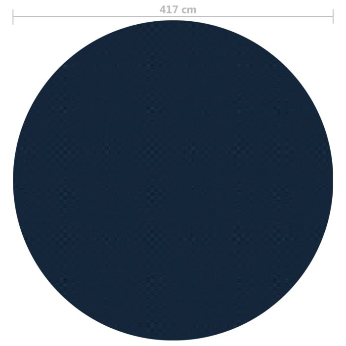 vidaXL Flytende solarduk til basseng PE 417 cm svart og blå