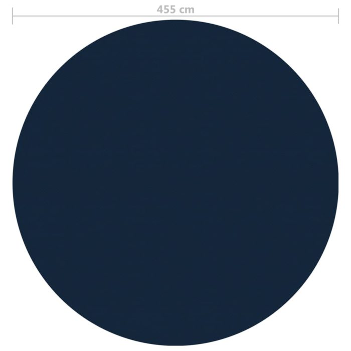 vidaXL Flytende solarduk til basseng PE 455 cm svart og blå