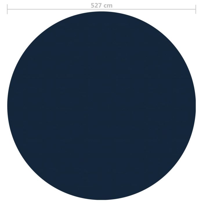 vidaXL Flytende solarduk til basseng PE 527 cm svart og blå