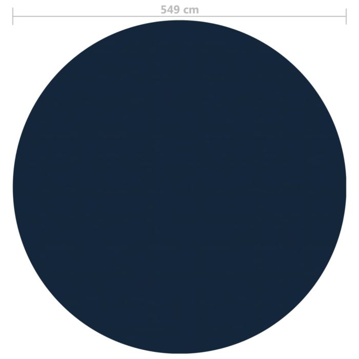 vidaXL Flytende solarduk til basseng PE 549 cm svart og blå