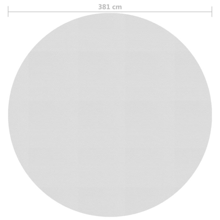 vidaXL Flytende solarduk til basseng PE 381 cm grå
