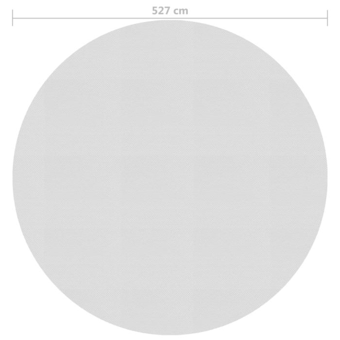 vidaXL Flytende solarduk til basseng PE 527 cm grå