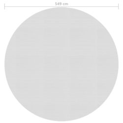 vidaXL Flytende solarduk til basseng PE 549 cm grå