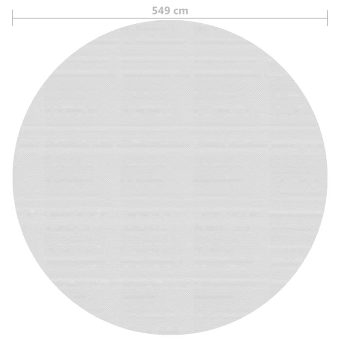 vidaXL Flytende solarduk til basseng PE 549 cm grå
