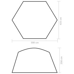 vidaXL Bassengtelt stoff 500x433x250 cm kamuflasje