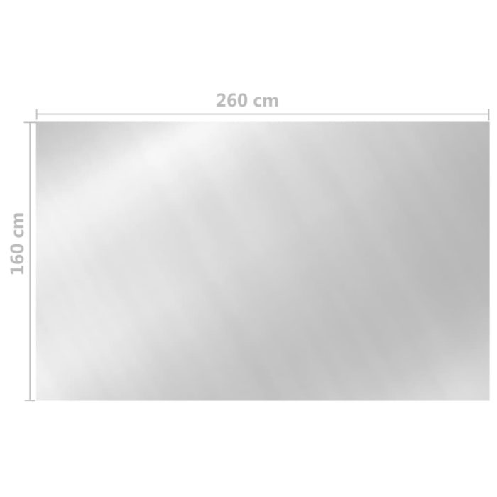 vidaXL Bassengtrekk sølv 260×160 cm PE
