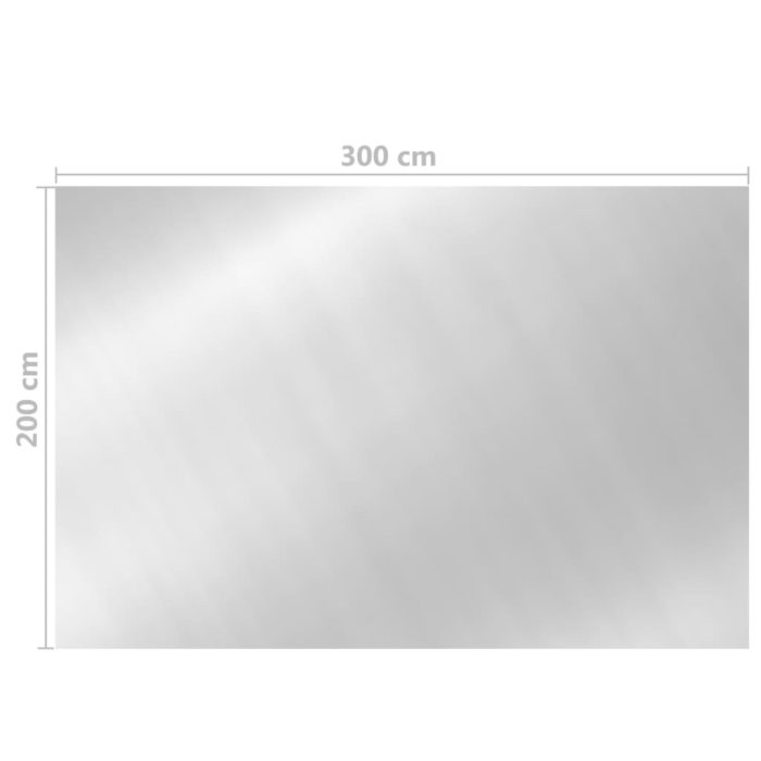 vidaXL Bassengtrekk sølv 300×200 cm PE