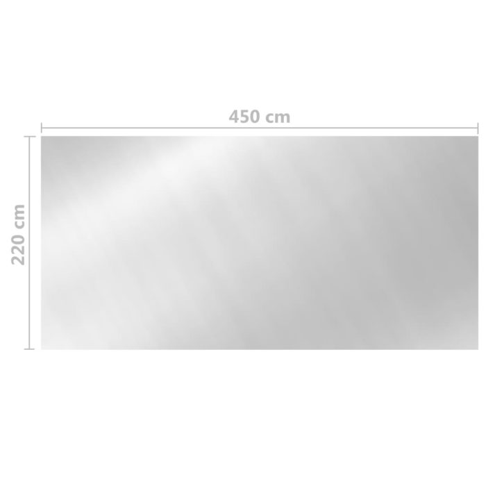 vidaXL Bassengtrekk sølv 450×220 cm PE