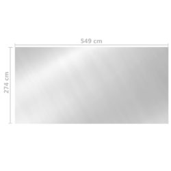 vidaXL Bassengtrekk sølv 549×274 cm PE