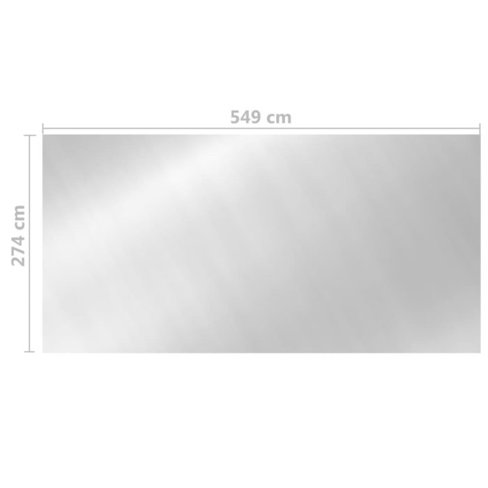 vidaXL Bassengtrekk sølv 549×274 cm PE