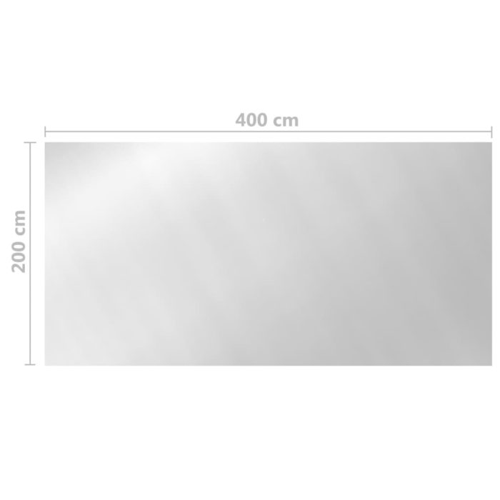 vidaXL Bassengtrekk sølv 400×200 cm PE