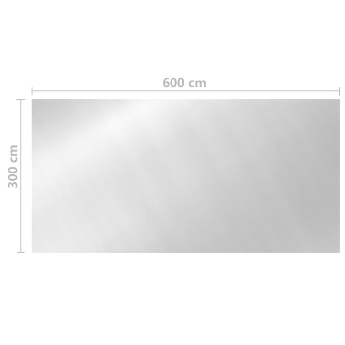 vidaXL Bassengtrekk sølv 600×300 cm PE