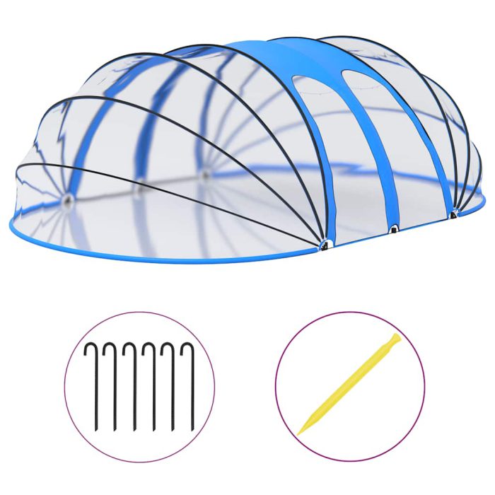 vidaXL Bassengkuppel oval 620x410x210 cm
