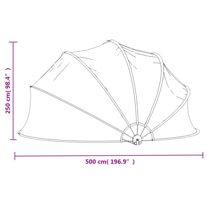vidaXL Bassengtelt 500×250 cm