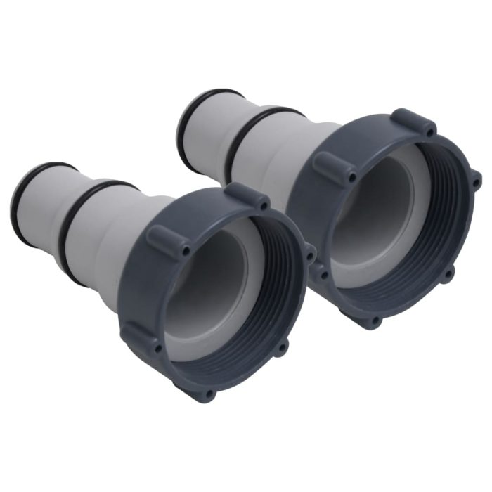 vidaXL Bassengslangeadapter 2 stk plast