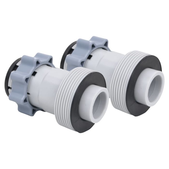vidaXL Bassengslangeadapter type B 2 stk plast