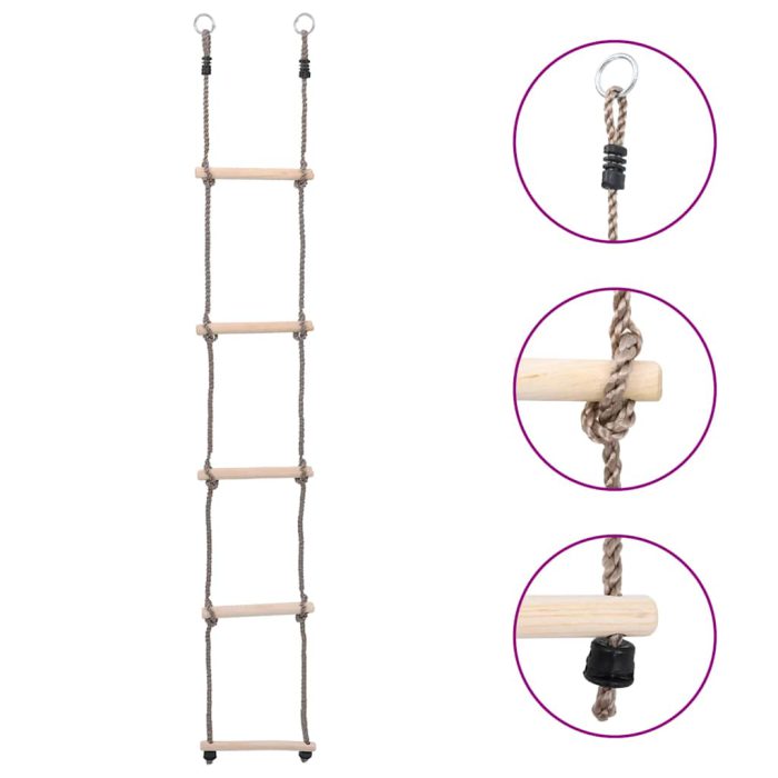 vidaXL Stige 5 trinn 210 cm heltre furu