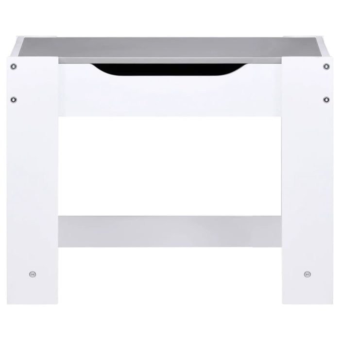 vidaXL Barnebord med 2 stoler hvit MDF