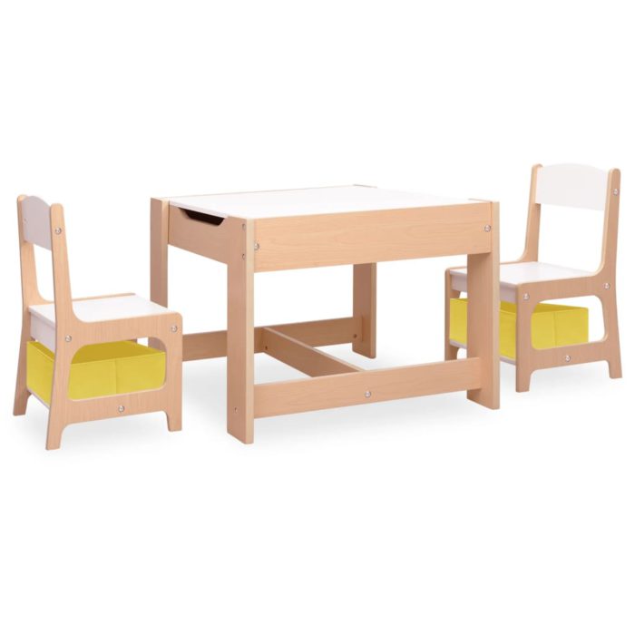 vidaXL Barnebord med 2 stoler MDF