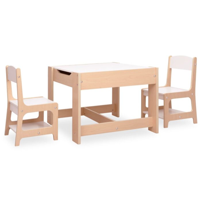 vidaXL Barnebord med 2 stoler MDF