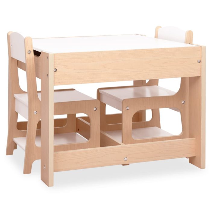vidaXL Barnebord med 2 stoler MDF
