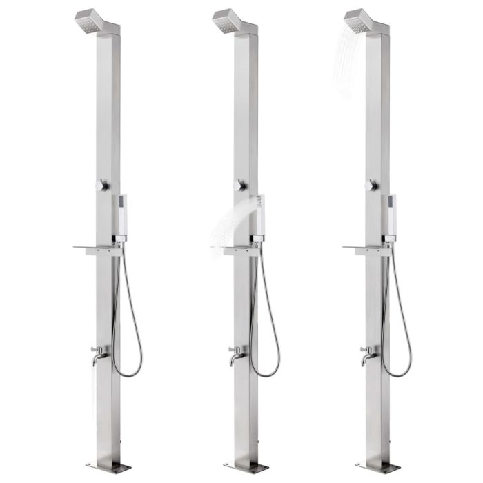 vidaXL Hagedusj 220 cm rustfritt stål