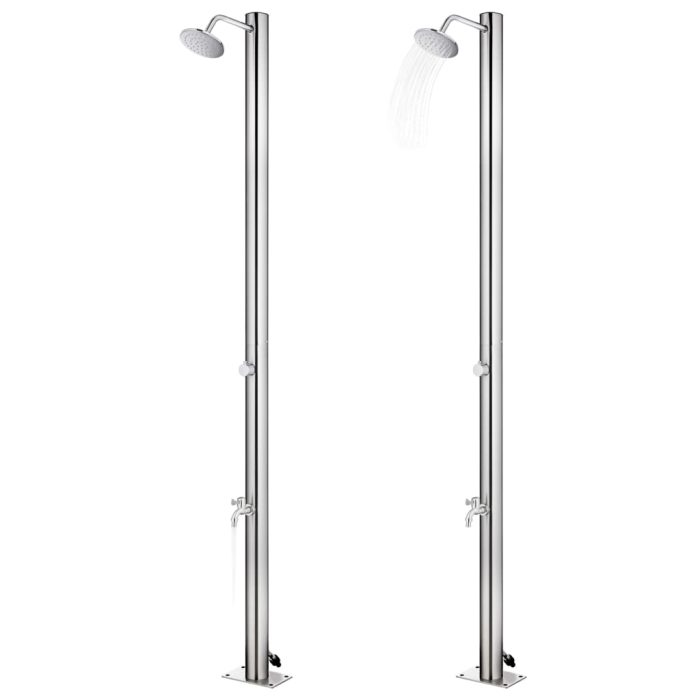 vidaXL Hagedusj 215 cm rustfritt stål