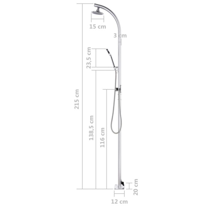 vidaXL Hagedusj 215 cm aluminium